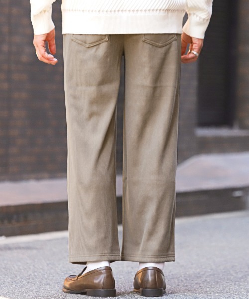 LUXSTYLE(ラグスタイル)の「裏起毛コーデュロイワイドパンツ(その他パンツ・メンズ・ブラック/アイボリー/ベージュ・M/L/XXL/S/XL)」の4枚目の写真