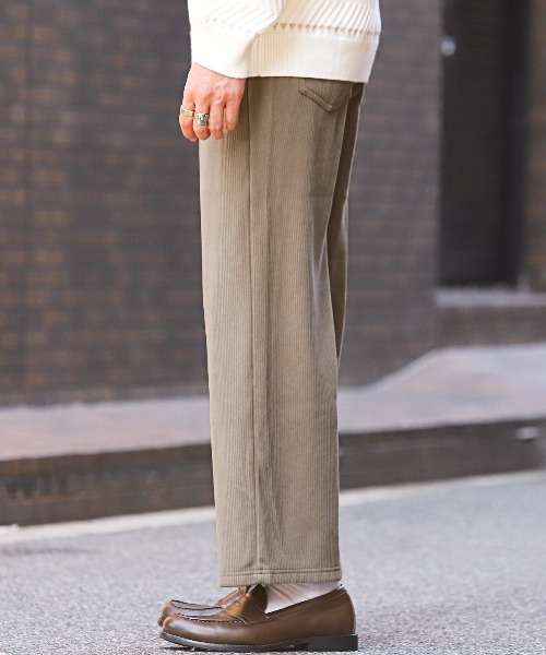 LUXSTYLE(ラグスタイル)の「裏起毛コーデュロイワイドパンツ(その他パンツ・メンズ・ブラック/アイボリー/ベージュ・M/L/XXL/S/XL)」の5枚目の写真