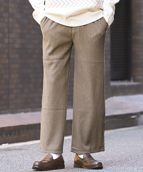 LUXSTYLE(ラグスタイル)の「裏起毛コーデュロイワイドパンツ(その他パンツ・メンズ・ブラック/アイボリー/ベージュ・M/L/XXL/S/XL)」の8枚目の写真