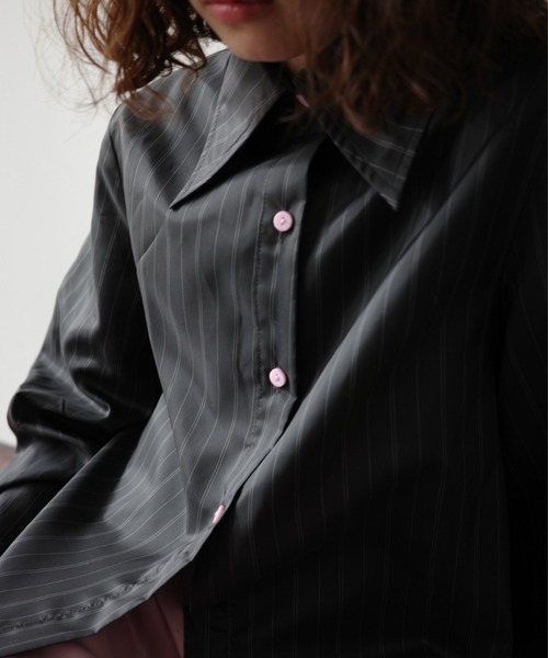 igi(イジ)の「LIGHT SHIRT JACKET / ライトシャツジャケット(その他アウター・レディース・ブロンズ/ライトパープル/ブラック・FREE)」の6枚目の写真