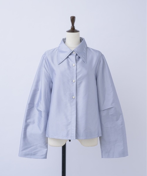 igi(イジ)の「LIGHT SHIRT JACKET / ライトシャツジャケット(その他アウター・レディース・ブロンズ/ライトパープル/ブラック・FREE)」の7枚目の写真
