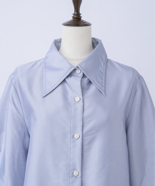 igi(イジ)の「LIGHT SHIRT JACKET / ライトシャツジャケット(その他アウター・レディース・ブロンズ/ライトパープル/ブラック・FREE)」の8枚目の写真