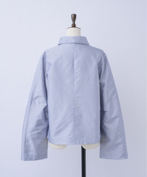 igi(イジ)の「LIGHT SHIRT JACKET / ライトシャツジャケット(その他アウター・レディース・ブロンズ/ライトパープル/ブラック・FREE)」の12枚目の写真
