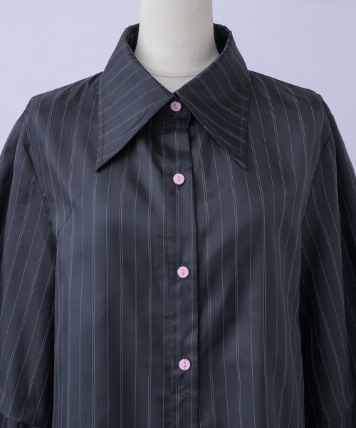 igi(イジ)の「LIGHT SHIRT JACKET / ライトシャツジャケット(その他アウター・レディース・ブロンズ/ライトパープル/ブラック・FREE)」の19枚目の写真