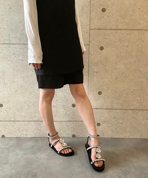 Jeffrey Campbell（ジェフリーキャンベル）の「キラキラ フラットサンダル（サンダル・レディース・ブラック・35/36/37/38/39）」の13枚目の写真