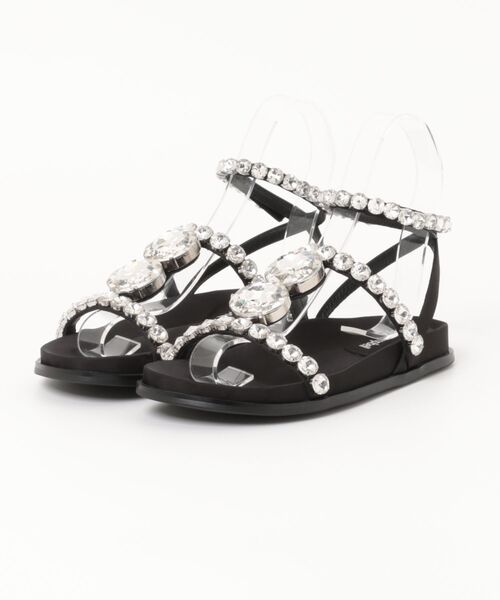 Jeffrey Campbell（ジェフリーキャンベル）の「キラキラ フラットサンダル（サンダル・レディース・ブラック・35/36/37/38/39）」の8枚目の写真