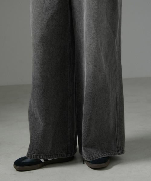 SALON adam et rope'（サロン アダム エ ロペ）の「【WEB限定】デニムサロペット 2（サロペット/オーバーオール・レディース・サックスブルー/チャコールグレー/オフホワイト・M/S）」の12枚目の写真