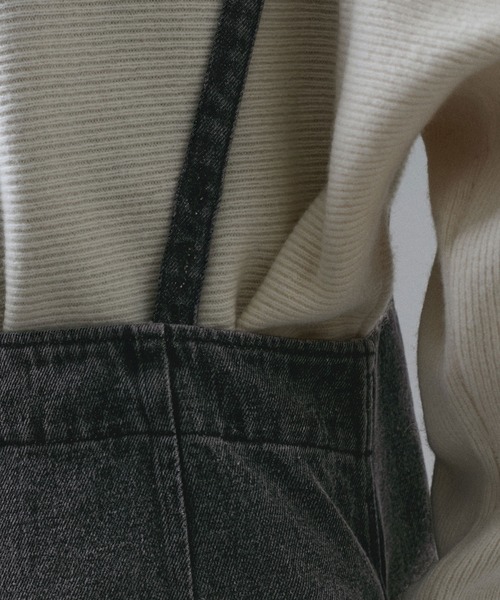 SALON adam et rope'（サロン アダム エ ロペ）の「【WEB限定】デニムサロペット 2（サロペット/オーバーオール・レディース・サックスブルー/チャコールグレー/オフホワイト・M/S）」の13枚目の写真