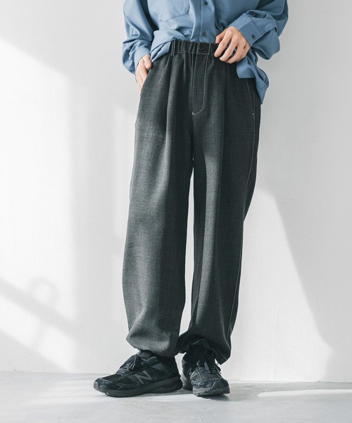 LOWRYS FARM（ローリーズファーム）の「メランジツイルステッチパンツ　 242470（その他パンツ・メンズ・チャコールグレー/グレー・MEDIUM/LARGE）」の2枚目の写真