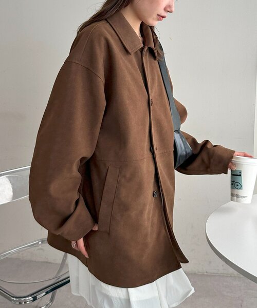 フェイクスエードショートコート（discoat） 新色追加！/ユニセックス】フェイクスエードショートコート（その他