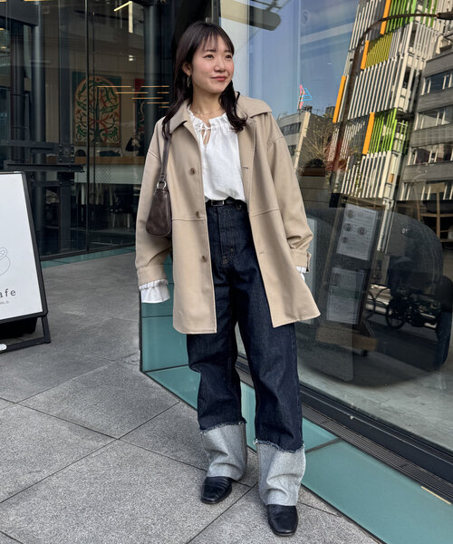 ディスコート　DISCOAT フェイクスエードショートコート　グレージュ　限定 ユニセックス】フェイクスエードショートコート（その他アウター