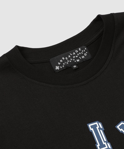 ANREALAGE(アンリアレイジ)の「WIND BLOW COLLEDGE T-SHIRTS(Tシャツ/カットソー・メンズ・ホワイト/ブラック・46/38/48)」の4枚目の写真