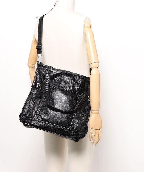 Chikashitsu +】antique like coating tote bag shoulder bag