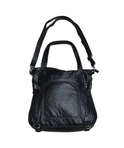 Chikashitsu +（チカシツプラス）の「【Chikashitsu +】antique like eco leather tote bag / 【チカシツプラス】アンティーク風2wayショルダーバッグ（ショルダーバッグ・メンズ・ブラック・ONE SIZE）」の15枚目の写真