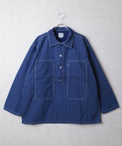 HOUSTON（ヒューストン）の「【T7】【HOUSTON】WABASH PULLOVER SHIRT / ウォバッシュ プルオーバー シャツ 40807（シャツ/ブラウス・メンズ・ワンウォッシュ/インディゴブルー/ブラック系その他/ブラック・MEDIUM/LARGE/X-LARGE/XX-LARGE）」の4枚目の写真