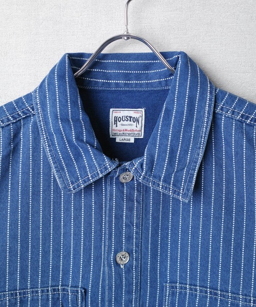 HOUSTON（ヒューストン）の「【T7】【HOUSTON】WABASH PULLOVER SHIRT / ウォバッシュ プルオーバー シャツ 40807（シャツ/ブラウス・メンズ・ワンウォッシュ/インディゴブルー/ブラック系その他/ブラック・MEDIUM/LARGE/X-LARGE/XX-LARGE）」の16枚目の写真