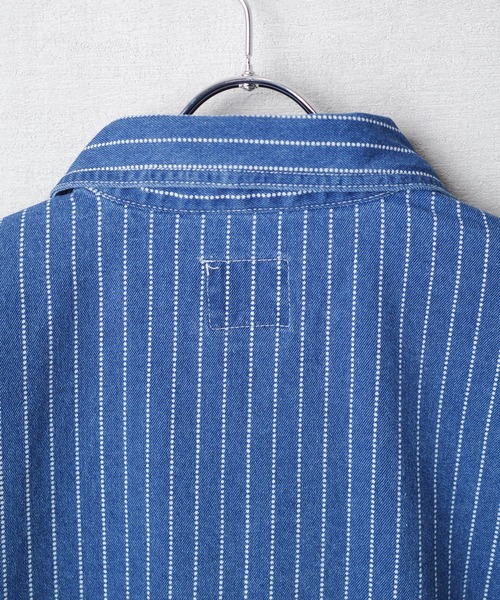 HOUSTON（ヒューストン）の「【T7】【HOUSTON】WABASH PULLOVER SHIRT / ウォバッシュ プルオーバー シャツ 40807（シャツ/ブラウス・メンズ・ワンウォッシュ/インディゴブルー/ブラック系その他/ブラック・MEDIUM/LARGE/X-LARGE/XX-LARGE）」の9枚目の写真