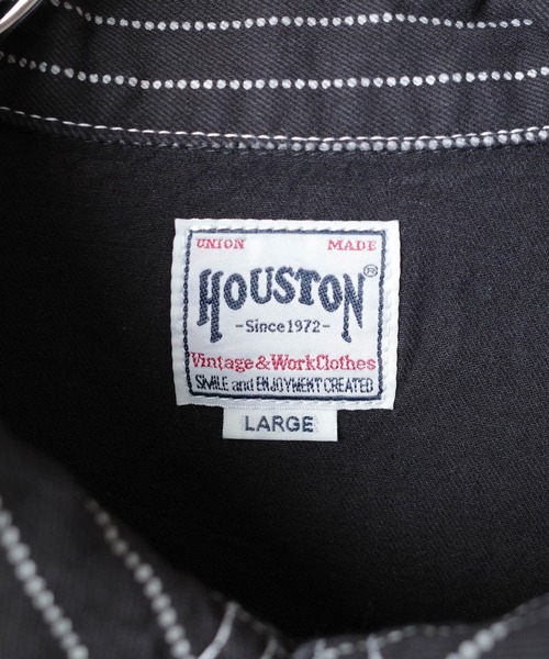 HOUSTON（ヒューストン）の「【T7】【HOUSTON】WABASH PULLOVER SHIRT / ウォバッシュ プルオーバー シャツ 40807（シャツ/ブラウス・メンズ・ワンウォッシュ/インディゴブルー/ブラック系その他/ブラック・MEDIUM/LARGE/X-LARGE/XX-LARGE）」の5枚目の写真
