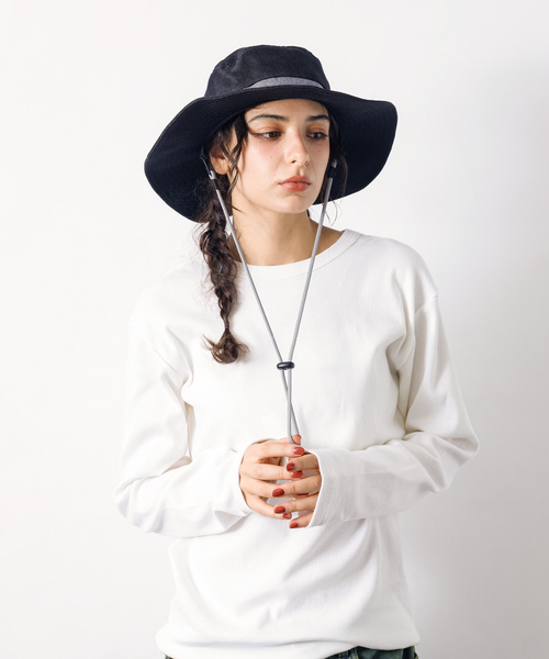 Ruben（ルーベン）の「【RUBEN/ルーベン】LINEN LIKE SAFARI HAT/リネンライクサファリハット/顎紐取り外し可能（ハット・メンズ・ブラック/ベージュ/ブラウン・フリー）」の5枚目の写真