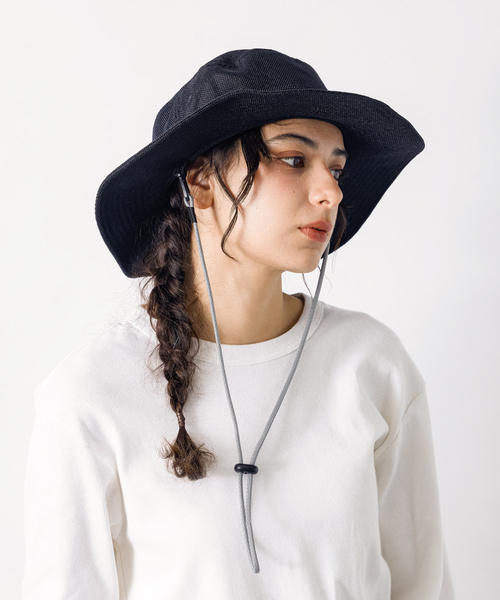 Ruben（ルーベン）の「【RUBEN/ルーベン】LINEN LIKE SAFARI HAT/リネンライクサファリハット/顎紐取り外し可能（ハット・メンズ・ブラック/ベージュ/ブラウン・フリー）」の7枚目の写真