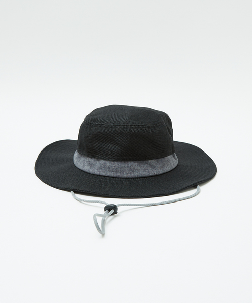 Ruben（ルーベン）の「【RUBEN/ルーベン】LINEN LIKE SAFARI HAT/リネンライクサファリハット/顎紐取り外し可能（ハット・メンズ・ブラック/ベージュ/ブラウン・フリー）」の9枚目の写真