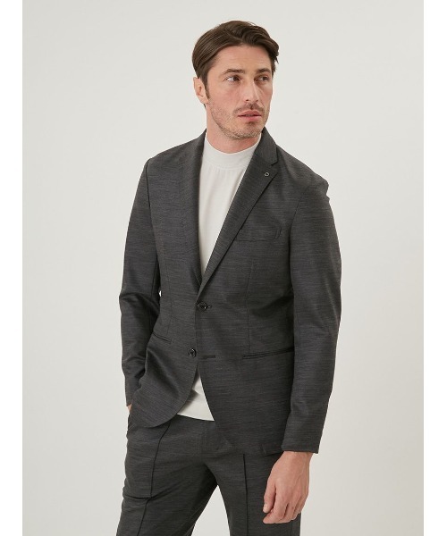 AOURE(アウール)の「CERIMONIA WOOL JERSEY JACKET(テーラードジャケット・メンズ・ブラウン/グレー・MEDIUM/LARGE/SMALL)」の4枚目の写真