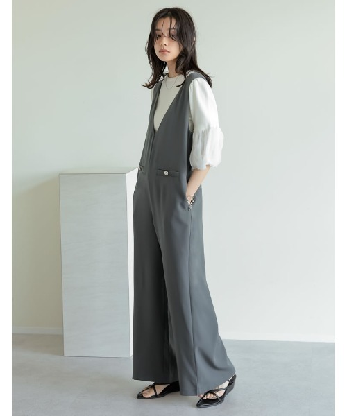 デプレ　サロペット　オールインワン セール】[2025SS COLLECTION][低身長/高身長サイズ有]深Vネック