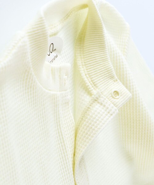 BRANSHES（ブランシェス）の「【ベビー】長袖ワッフルカーディガン（カーディガン/ボレロ・キッズ・アイボリー/ブルー・80）」の5枚目の写真