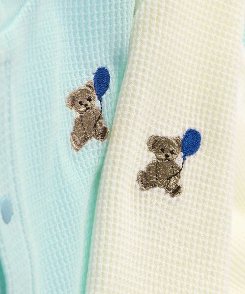 BRANSHES（ブランシェス）の「【ベビー】長袖ワッフルカーディガン（カーディガン/ボレロ・キッズ・アイボリー/ブルー・80）」の6枚目の写真