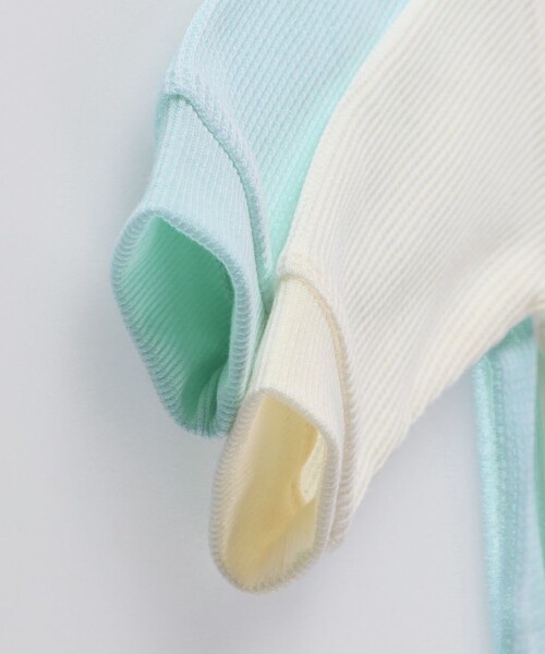 BRANSHES（ブランシェス）の「【ベビー】長袖ワッフルカーディガン（カーディガン/ボレロ・キッズ・アイボリー/ブルー・80）」の7枚目の写真