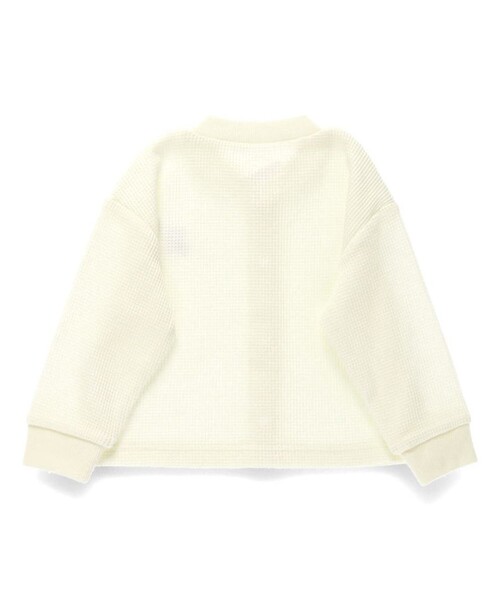 BRANSHES（ブランシェス）の「【ベビー】長袖ワッフルカーディガン（カーディガン/ボレロ・キッズ・アイボリー/ブルー・80）」の10枚目の写真