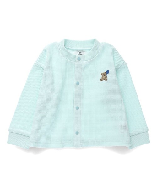 BRANSHES（ブランシェス）の「【ベビー】長袖ワッフルカーディガン（カーディガン/ボレロ・キッズ・アイボリー/ブルー・80）」の11枚目の写真
