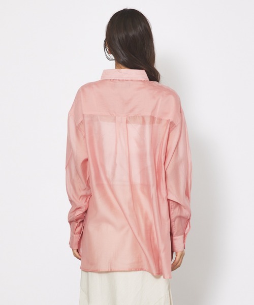 BEVERLY HILLS POLO CLUB（ビバリーヒルズポロクラブ）の「【BEVERLY HILLS POLO CLUB / ビバリーヒルズ ポロクラブ】シアーシャツ / ワンポイント【WEB限定】（シャツ/ブラウス・レディース・ピンク/オフホワイト・フリー）」の16枚目の写真