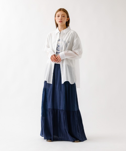 BEVERLY HILLS POLO CLUB（ビバリーヒルズポロクラブ）の「【BEVERLY HILLS POLO CLUB / ビバリーヒルズ ポロクラブ】シアーシャツ / ワンポイント【WEB限定】（シャツ/ブラウス・レディース・ピンク/オフホワイト・フリー）」の11枚目の写真