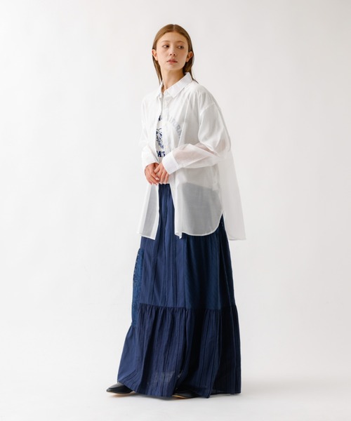 BEVERLY HILLS POLO CLUB（ビバリーヒルズポロクラブ）の「【BEVERLY HILLS POLO CLUB / ビバリーヒルズ ポロクラブ】シアーシャツ / ワンポイント【WEB限定】（シャツ/ブラウス・レディース・ピンク/オフホワイト・フリー）」の12枚目の写真