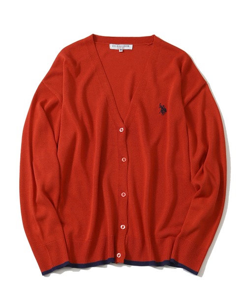 U.S. POLO ASSN.(ユーエスポロアッスン)の「【U.S. POLO ASSN./ユーエスポロアッスン】リブライン Vネックカーディガン(カーディガン/ボレロ・レディース・ベージュ/ブラック/アイボリー/レッド・M/LL/L)」の9枚目の写真