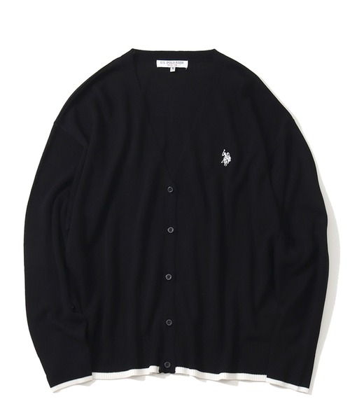 U.S. POLO ASSN.(ユーエスポロアッスン)の「【U.S. POLO ASSN./ユーエスポロアッスン】リブライン Vネックカーディガン(カーディガン/ボレロ・レディース・ベージュ/ブラック/アイボリー/レッド・M/LL/L)」の5枚目の写真
