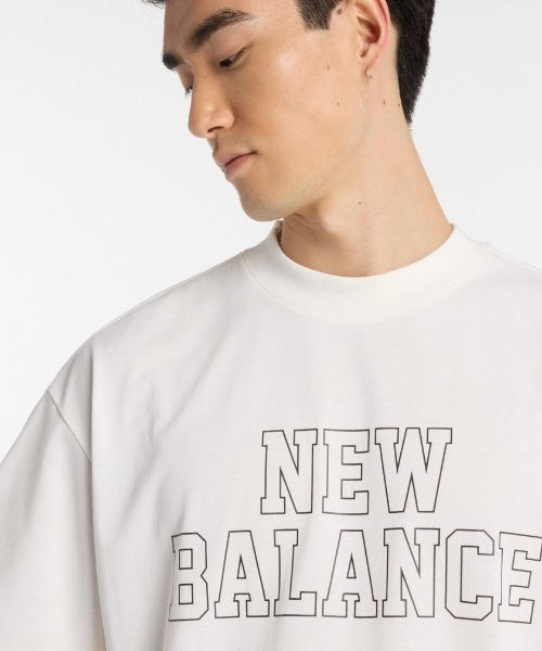 NEW BALANCE(ニューバランス)の「ニューバランス New Balance ショートスリーブTシャツ_オーバーサイズズド(Tシャツ/カットソー・メンズ・サンドグレー/オフホワイト/ブラック・S/M/L/LL/3L)」の12枚目の写真