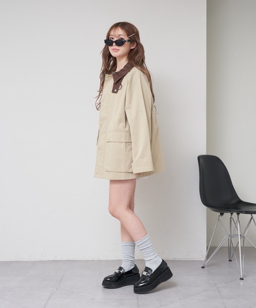 Bouncer パッチ付きカバーオールジャケット 最安値 セール】HAND PAINTED CHAIN STITCH LOGO COVERALL JACKET