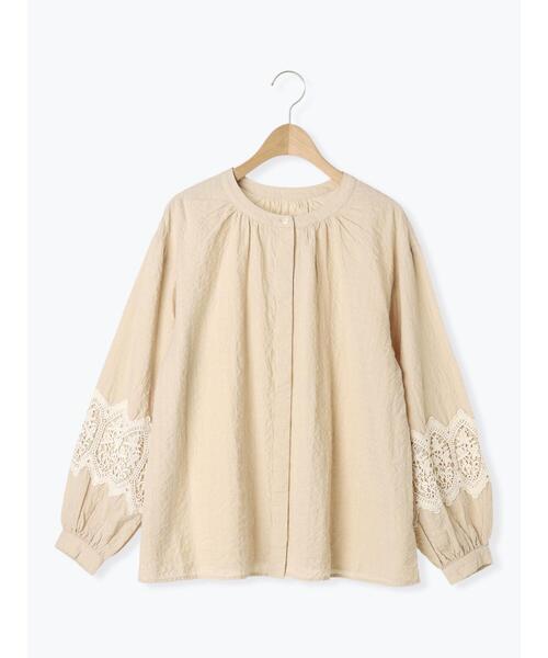 Samansa Mos2（サマンサ モスモス）の「バンドカラー比翼ブラウス（シャツ/ブラウス・レディース・サックスブルー/オフホワイト/チャコールグレー/ベージュ・F）」の16枚目の写真