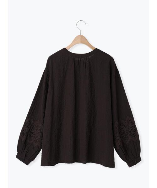 Samansa Mos2（サマンサ モスモス）の「バンドカラー比翼ブラウス（シャツ/ブラウス・レディース・サックスブルー/オフホワイト/チャコールグレー/ベージュ・F）」の19枚目の写真