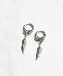 【RS】【ANARKH（アナンケ）】ステンレス　2wayフェザーフープピアス