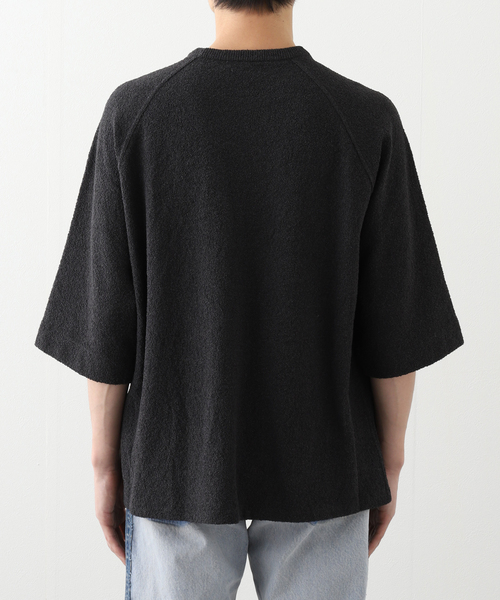 walenode（ウェルノード）の「walenode (ウェルノード) Paper boucle Raglan sleeve T（ニット/セーター・メンズ・チャコールグレー・2）」の6枚目の写真