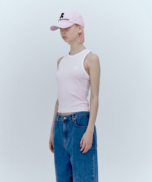 Rest&Recreation（レストアンドレクリエーション）の「Rest&Recreation/レストアンドレクリエーション RACER TANK TOP タンクトップ（タンクトップ・レディース・ブラック/スカイブルー/ピンク/ホワイト・FREE）」の13枚目の写真