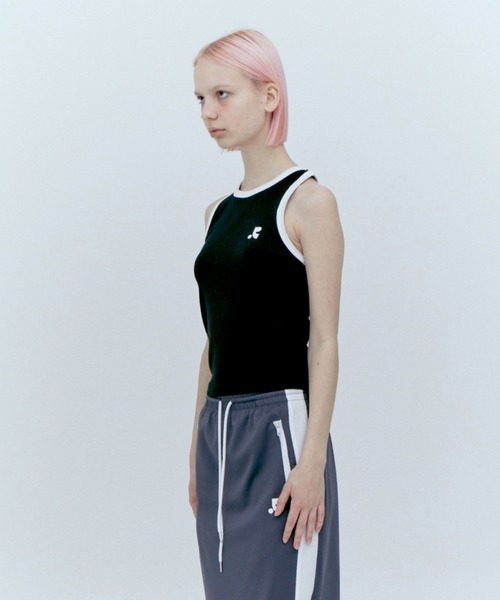 Rest&Recreation（レストアンドレクリエーション）の「Rest&Recreation/レストアンドレクリエーション RACER TANK TOP タンクトップ（タンクトップ・レディース・ブラック/スカイブルー/ピンク/ホワイト・FREE）」の8枚目の写真