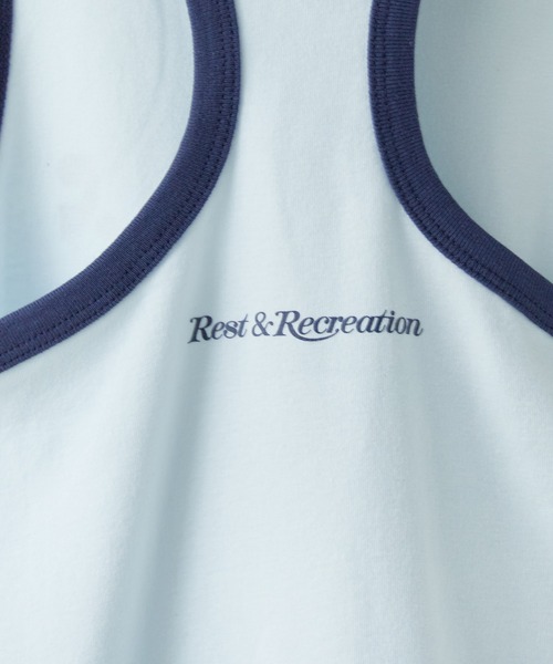 Rest&Recreation（レストアンドレクリエーション）の「Rest&Recreation/レストアンドレクリエーション RACER TANK TOP タンクトップ（タンクトップ・レディース・ブラック/スカイブルー/ピンク/ホワイト・FREE）」の21枚目の写真