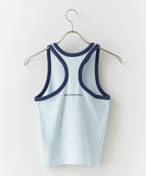 Rest&Recreation（レストアンドレクリエーション）の「Rest&Recreation/レストアンドレクリエーション RACER TANK TOP タンクトップ（タンクトップ・レディース・ブラック/スカイブルー/ピンク/ホワイト・FREE）」の10枚目の写真