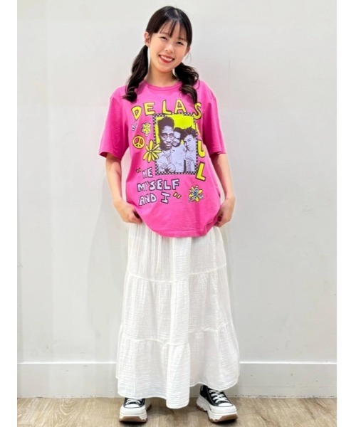 GAP(ギャップ)の「◆ヘビーウェイト クロップド デ・ラ・ソウル De La SoulグラフィックTシャツ(Tシャツ/カットソー・メンズ・ピンク・M/S/XS/XL/L)」の11枚目の写真