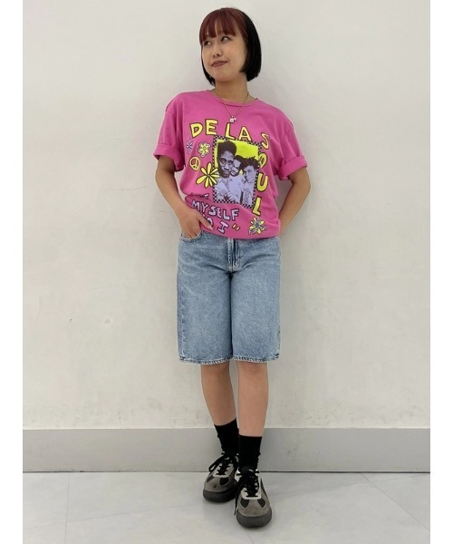 GAP(ギャップ)の「◆ヘビーウェイト クロップド デ・ラ・ソウル De La SoulグラフィックTシャツ(Tシャツ/カットソー・メンズ・ピンク・M/S/XS/XL/L)」の14枚目の写真