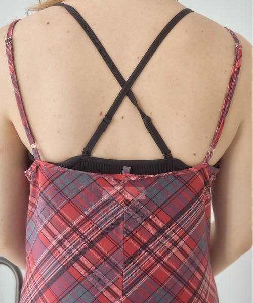 Birthday room（バースデイルーム）の「チョーカー付きチェックパターンシアーキャミワンピース/checkerd sheer camisole onepiece（ワンピース・レディース・レッド/ミント/ブルー・FREE）」の10枚目の写真